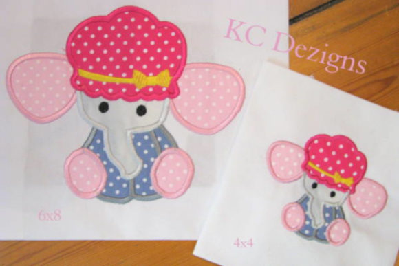 Baby Elephant with Hat: A Charming Appliqué for Handmade Gifts