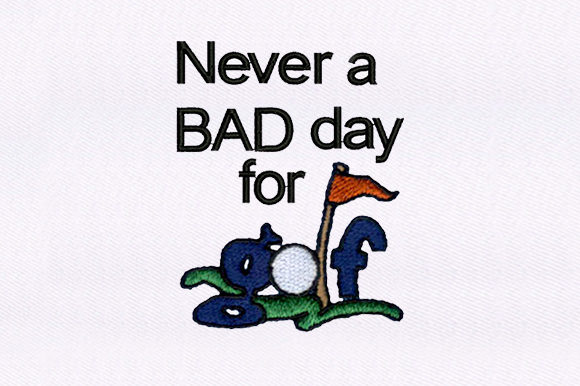 Golf Players Embroidery Design