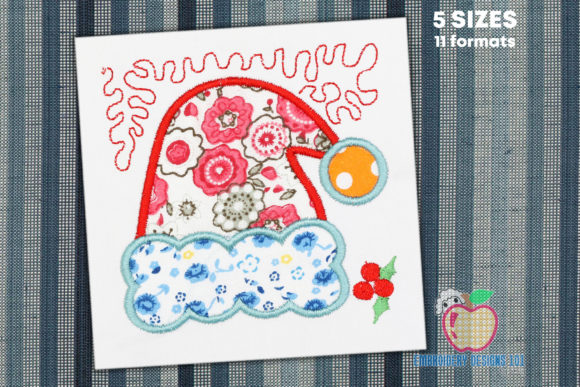 Santa Hat Applique Design